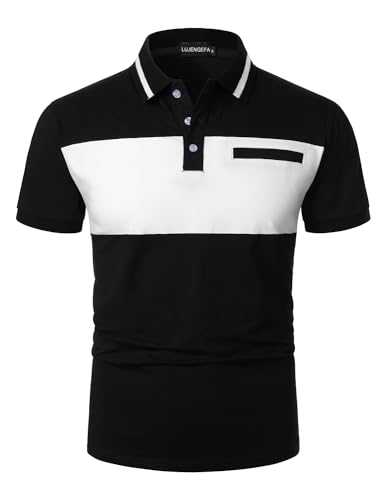 Amazon.com: LUJENGEFA Mens Polo Shirts Short Sleeve Casual Color